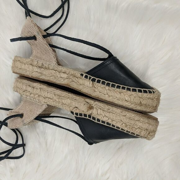Soludos Leather Gladiator Platform Espadrilles San - Picture 6 of 8